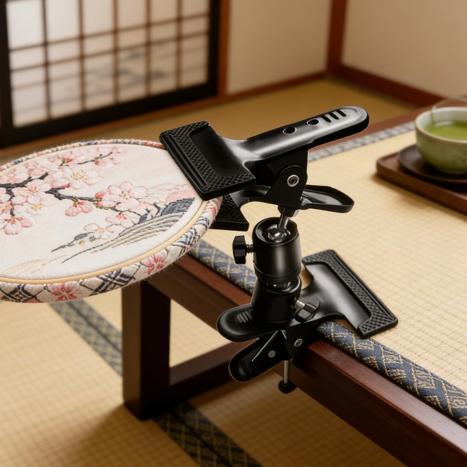 Adjustable Laptop Table - Stickrahmenhalter, robust, verstellbar, tragbar, mit Klemmen,