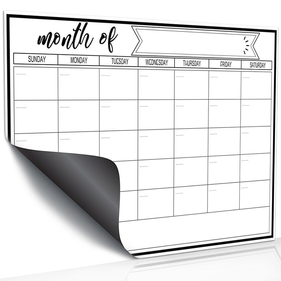 Magnetic Whiteboard Calendar - Magnetischer Whiteboard-Aufkleber für den Kühlschrank, Wochen-