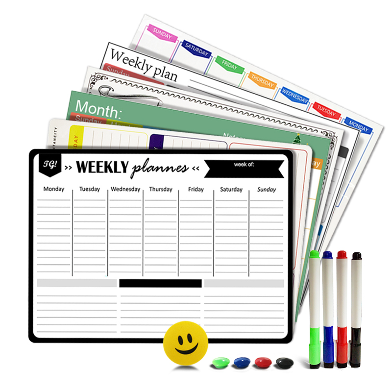 Magnetic Whiteboard Calendar - Magnetischer Wochen- und Monatsplaner im A3-Format,