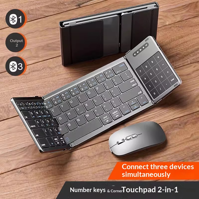 Adjustable Laptop Table - Mengzu Tri Fold kabellose Bluetooth-Tastatur mit