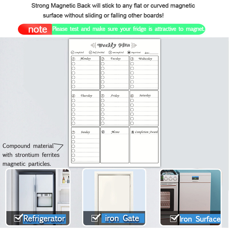 Magnetischer Wochen- und Monat – Magnetic Whiteboard Calendar Bewertung und Preis