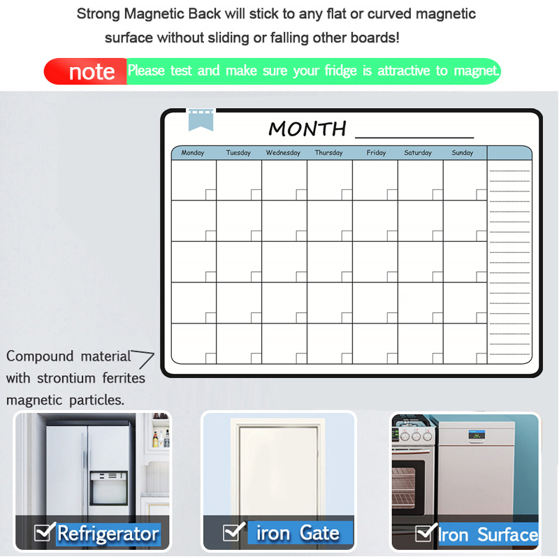 Magnetischer Monats- und Woche – Magnetic Whiteboard Calendar Bewertung und Preis