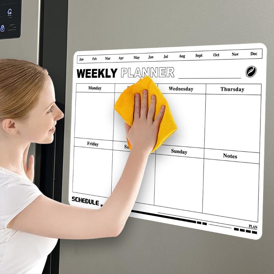 Löschbarer Wochenplan, Zeitpla – Magnetic Whiteboard Calendar Bewertung und Preis
