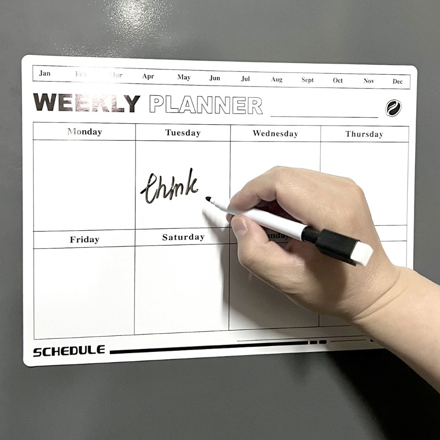 Löschbarer Wochenplan, Zeitpla – Magnetic Whiteboard Calendar Bewertung und Preis